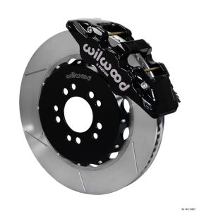AERO6 Big Brake Front Brake Kit - Slotted+Black Caliper