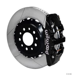 Wilwood C7 AERO4 Big Brake Rear Brake Kit - Slotted+Black Caliper