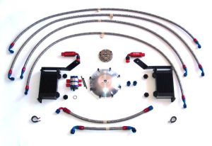 LG Motorsports Differential & Transmission Cooler Complete Kit With Lines, Coolers and Pump