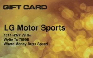LG Motorsports Gift Card